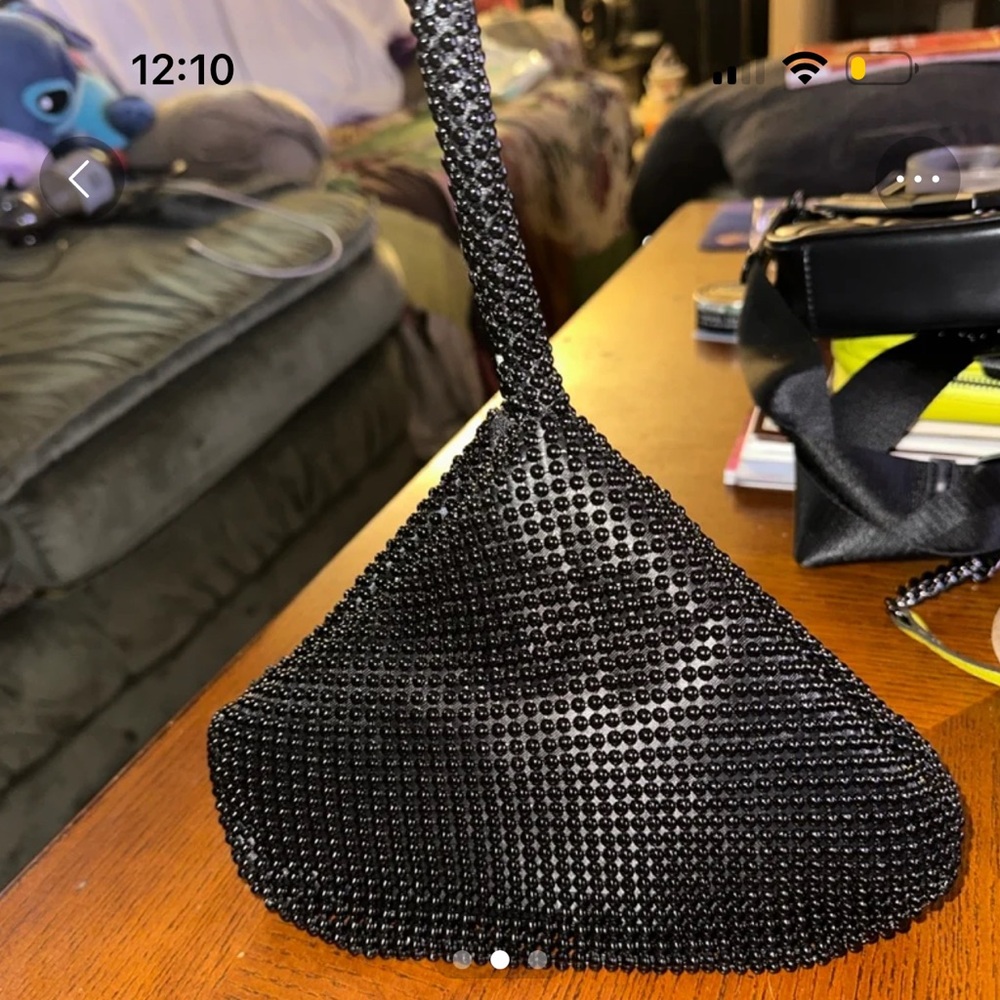 Cute black beaded bag inc. brand